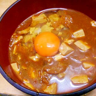 豚バラと絹豆腐のチゲ風/月見